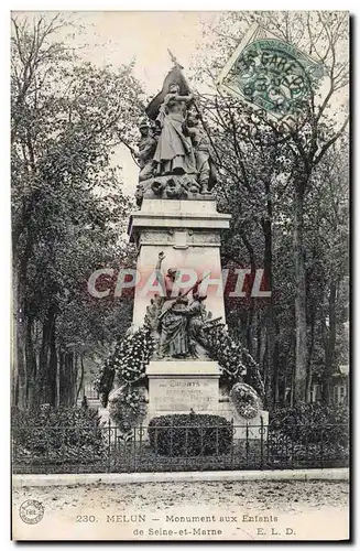 Cartes postales Melun Monument aux enfants de Seine et Marne