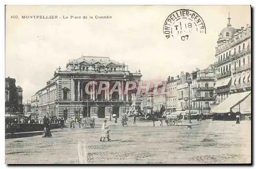 Cartes postales Montpellier La place de la Comedie