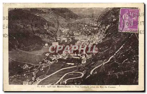 Cartes postales Le Mont Dore Vue generale prise du rox de Cuzeau