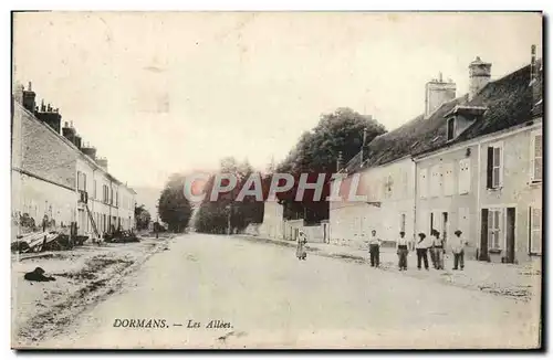 Cartes postales Dormans Les Allees Cachet Nancy a Paris