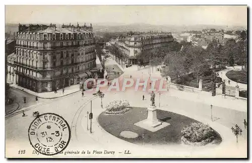 Ansichtskarte AK Dijon Vue Generale De La Place Darcy