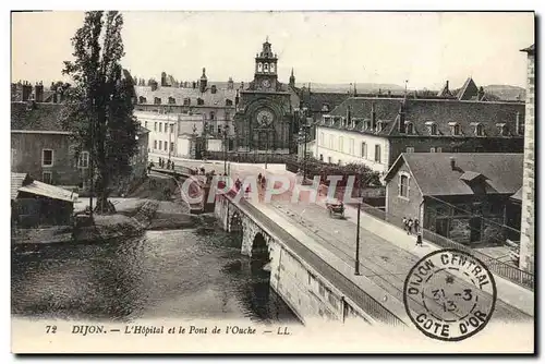 Cartes postales Dijon L&#39Hopital Et Le Pont De I&#39Ouche