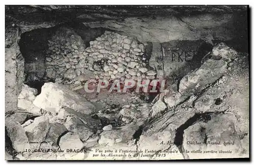 Cartes postales Caverne Du Dragon Vue Prise A I&#39Interieur De I&#39Entree principale de la vieille carriere eb