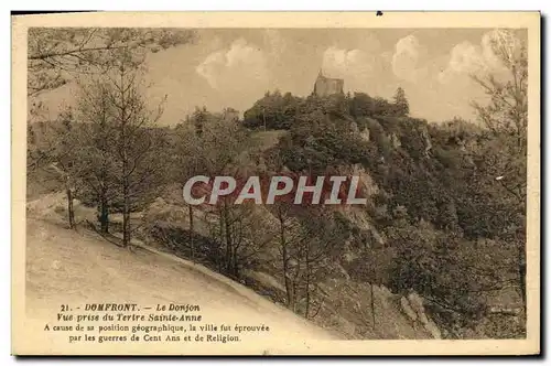Cartes postales Domfront Le Donjon Vue Prise Du Tertre Sainte Anne