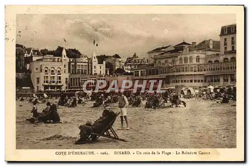 Ansichtskarte AK Dinard Un Coin De La Plage Le Balneum Casino