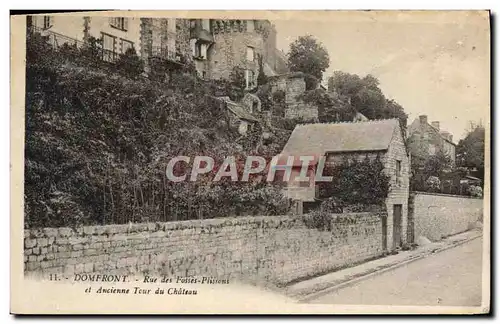 Cartes postales Domfront Rue Des Fosses Plissons et ancienne tour du chateau