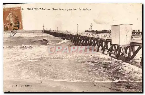 Cartes postales Deauville Gros Temps Pendant La Saison