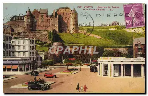 Cartes postales Dieppe Galeries Du Casino et le vieux chateau