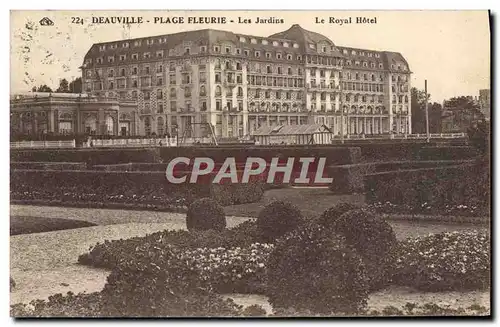 Cartes postales Deauville Plage Fleurie Les Jardins le royal Hotel