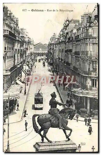 Cartes postales Orleans Rue De La Republique Jeanne d'Arc