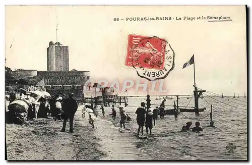 Ansichtskarte AK Fouras Les Bains La Plage Et Le Semaphore