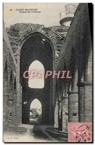 Ansichtskarte AK Saint Mathieu Ruines De I&#39Abbaye