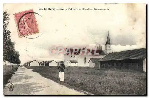 Cartes postales En Berry Camp D'Avor Chapelle Et Baraquements Militaria
