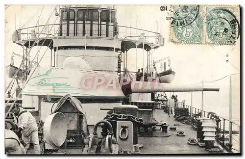 Cartes postales Bateau de guerre Canons