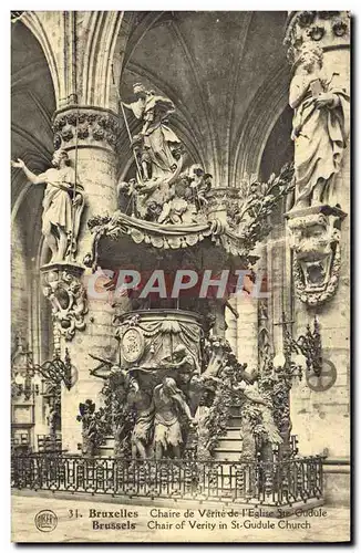 Cartes postales Bruxelles Chaire De Verite De I'Eglise Ste Gudule