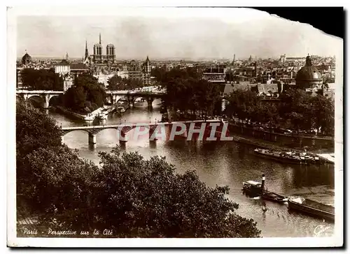 Cartes postales Paris Perspective sur La Cite