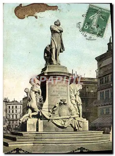 Ansichtskarte AK Bordeaux Monument de Leon Gambetta