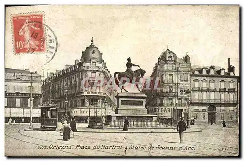 Cartes postales Orleans Place Du Marytroi Statue De Jeanne D&#39Arc