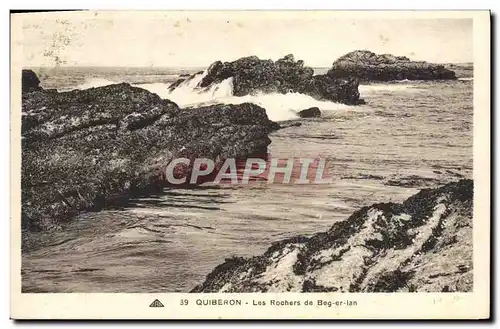 Cartes postales Quiberon Les Rochers De Beg Er Lan Daguin Plages Grottes