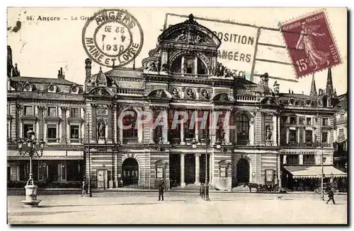 Cartes postales Angers Le grand theatre Flamme Exposition d&#39Angers 1930