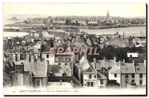 Cartes postales Saint Servan Vue Sur Saint Malo