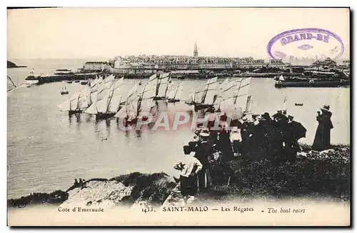Ansichtskarte AK Saint Malo Les Regates Bateaux