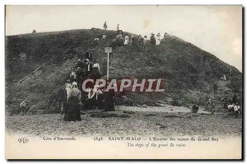 Cartes postales Saint Malo L&#39Escalier Des Ruines Du Grand Bey