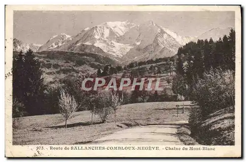 Ansichtskarte AK Route De Sallanches Combloux Megeve Chaine Du Mont Blanc