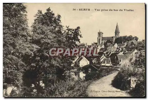 Ansichtskarte AK Semur Vue Prise Du Bas Du Viaduc