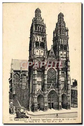 Cartes postales Tours Cathedrale Saint Gatien