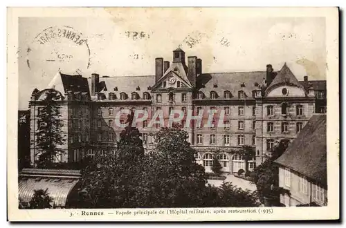 Cartes postales Rennes Facade Principale De I&#39Hopital Militaire Apres Restauration