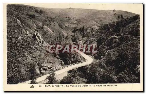 Cartes postales Environs de Vichy La Vallee Du Jolan Et La Route De Malavaux