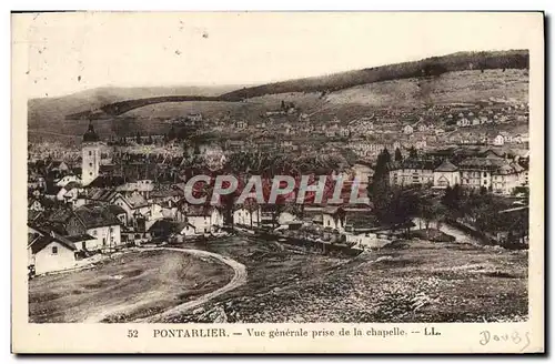 Cartes postales Pontarlier Vue Generale Prise De La Chapelle Cachet Daguin