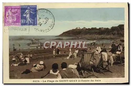 Cartes postales La Plage De Saint Quay A I'Heure Du Bain Cachet Daguin