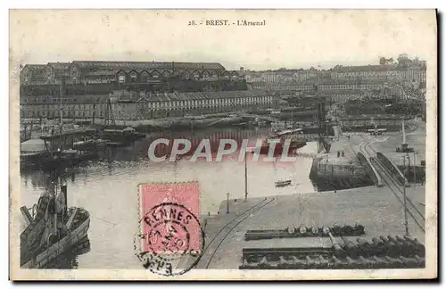 Cartes postales Brest L'Arsenal Bateaux