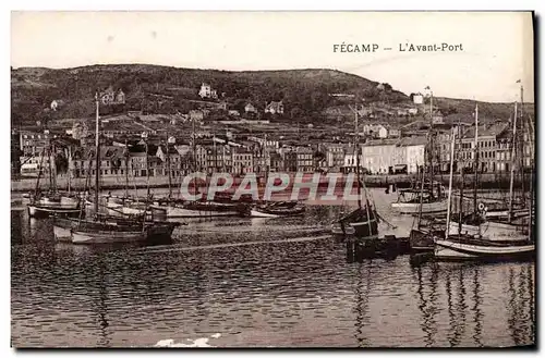 Cartes postales Fecamp L&#39Avant Port Bateaux