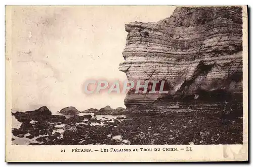 Ansichtskarte AK Fecamp Les Falaises Au Trou Du Chien