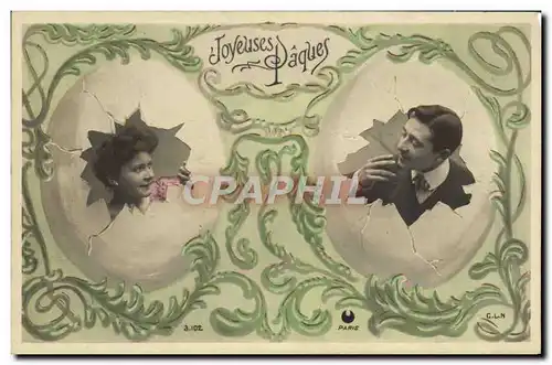 Cartes postales Fantaisie Femme Joyeuses Paques