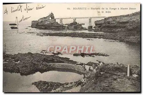 Cartes postales Biarritz Rochers De La Vierge A Maree Basse