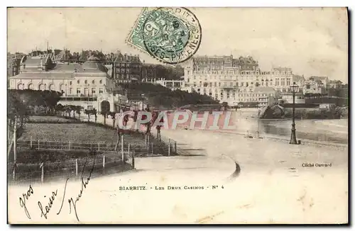 Cartes postales Biarritz Les Deux Casinos