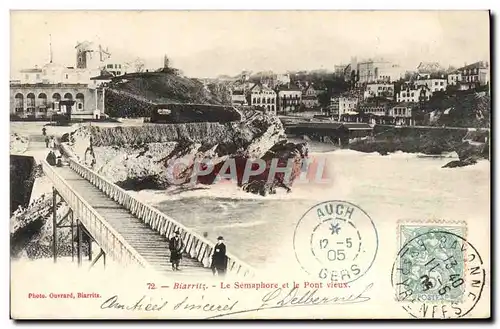 Cartes postales Biarritz Le Semaphore Et Le Pont Vieux