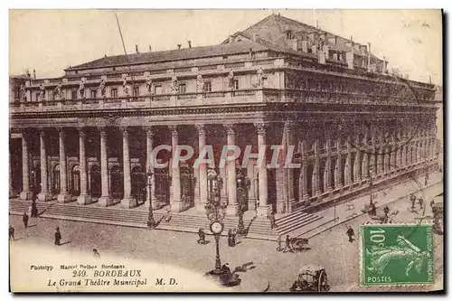 Ansichtskarte AK Bordeaux Le Grand Theatre Municipal