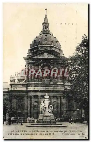 Cartes postales Paris La Sorbonne Construite Par Richelieu Flamme Goutez le nouveau cigare diplomate Tabac