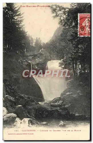 Cartes postales Cauterets Cascade De Cerisxy Vue De La Route