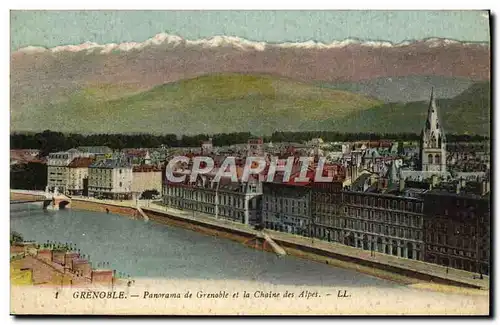 Cartes postales Grenoble Panorama De Grenoble Et La Chaine Des Alpes