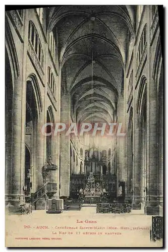 Cartes postales Auch Cathedrale Sainte Marie la nef Orgue