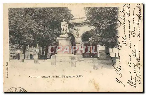 Cartes postales Auch Statue General D&#39Espagne