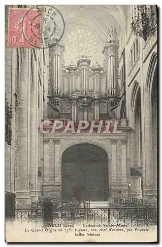 Cartes postales Auch Cathedrale Sainte Marie le grand orgue Pyerle