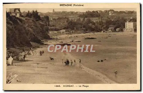 Ansichtskarte AK Bretagne Morgat La plage