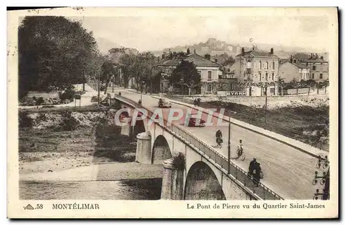 Cartes postales Montelimar Le Pont De Pierre Vu Du Quartier Saint James